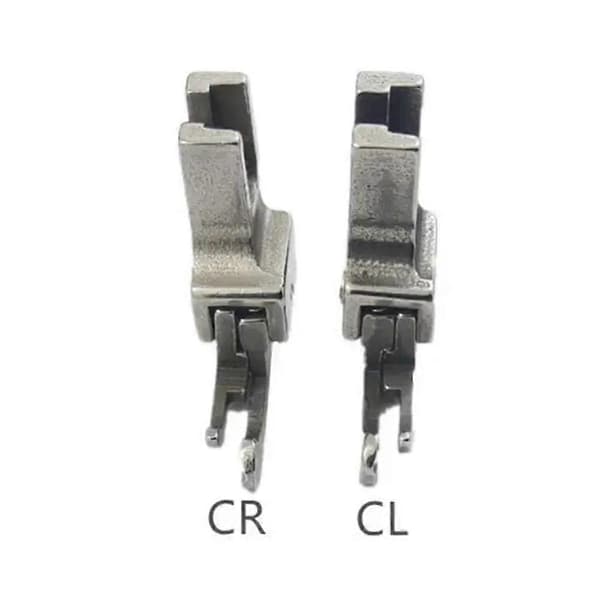 2 stk. smal styrefod, industriel låsesting symaskinefødder, lynlås universal trykfod, CL1/16NS(0.2) Silver Cl1/16ns(0.2)