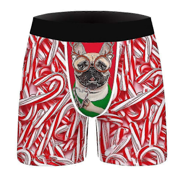 Herre Sjove 3D Print Jule Boxer Briefs Boxershorts Undertøj Gag Gave A M