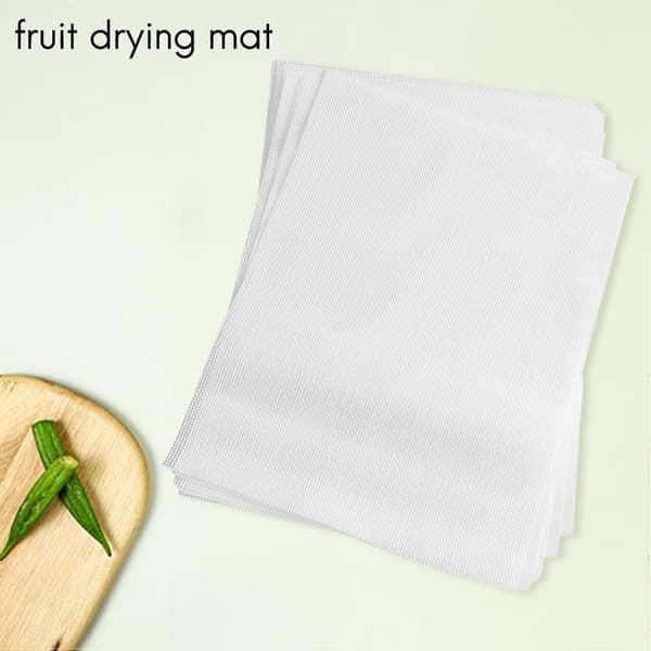 10 stk. Premium Non-Stick Silikone Dehydratorplader til Frugttørrer Net 37x29cm white