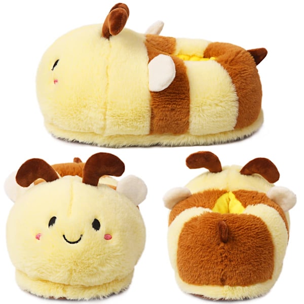 Bubble Damtofflor, fluffiga tofflor, inomhus- och utomhustofflor, EU-storlek 35-42 bee,35-42