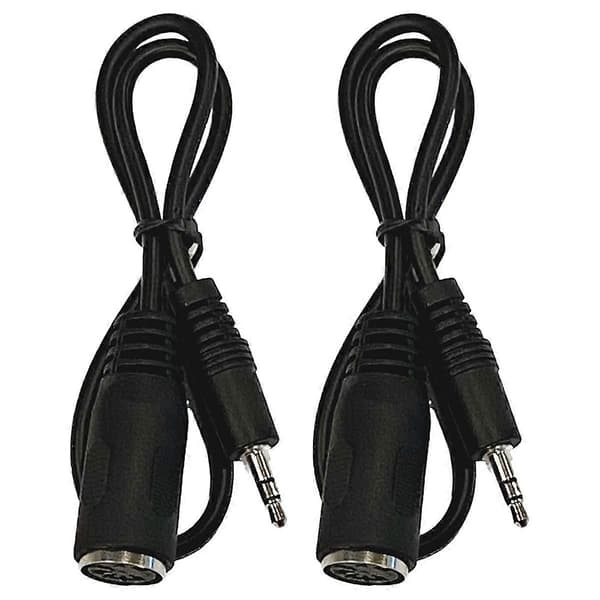 2-pak Type-A MIDI til 3,5 mm adapter 20 tommer kabel, lydkabel