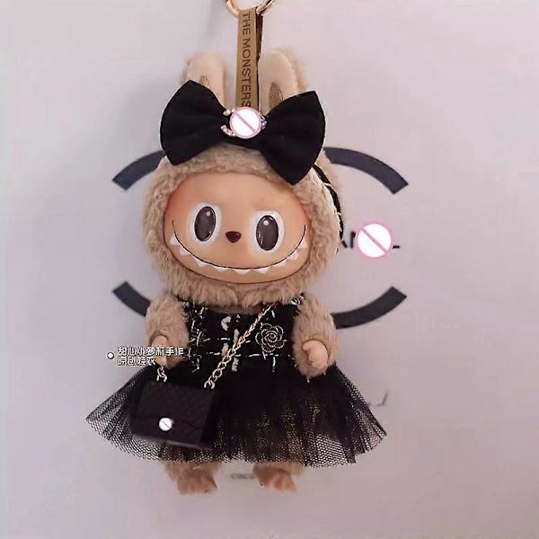 Heta Original 17cm Labubu Dockkläder Hjärta Macaron Baby Hänge Kläder Emalj Ansikte Kläder Tecknad Ersättningsdekoration Gåvor J Endast kläder J Only clothes 17CM No Doll