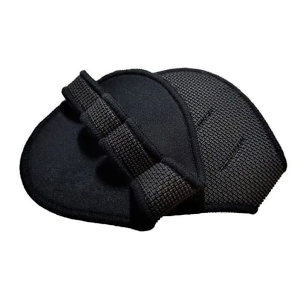 Handflateskydd Gym Fitnesshandskar Halvfinger Lyftning Handflata Hantelgrepp Pads Tyngdlyftning Träningshandske Gym Träning Black-NO Silicone