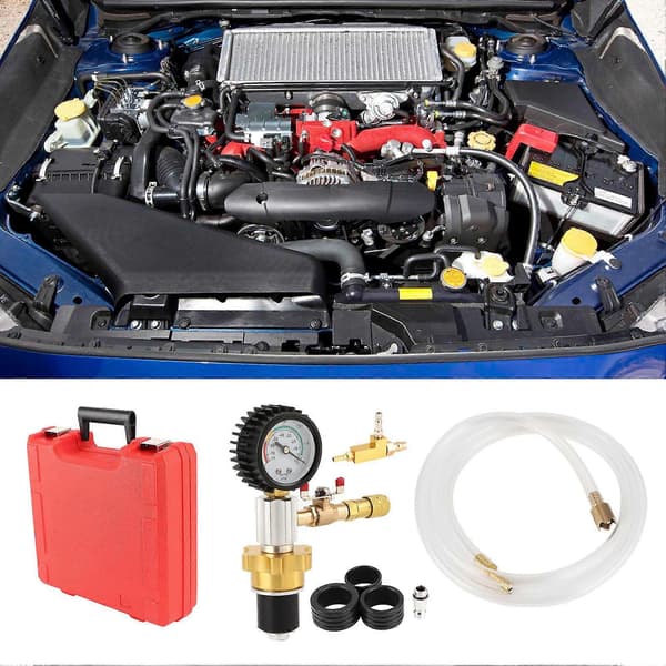 Car Radiator Coolant Refill and Bleeding Kit Quick Connect Evacuate Leak Test Vacuum Cooling System