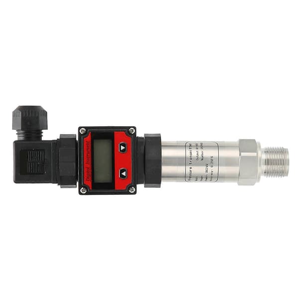 Trykksensor Aluminiumlegering Luft Vann Sender Digital Skjerm LCD-sender 0–10V DC24V0–500Kpa
