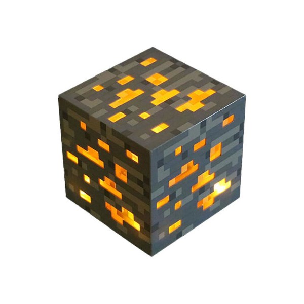 Heminredning Minecraft Game Perifer Miners Uppladdningsbar Lampa Nattljus Present Gold