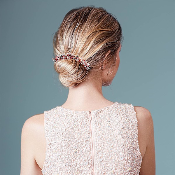 4 kpl Rhinestone Hair Bun Maker Magic Hair Styling Deft Bun Elegant Simple Bun Maker (Tumma väri)