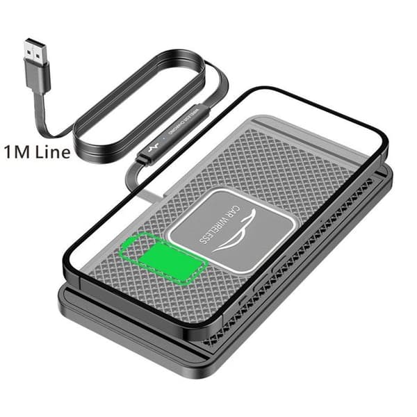Trådløs billadebase, telefonladestativ med USB-port