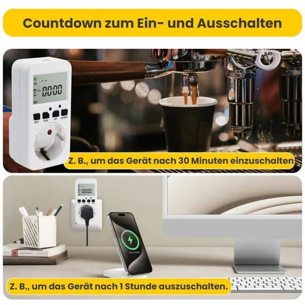 Timer med skumringsrelæ til Schuko-stikdåse 230 V 50 Hz maks. 16 A