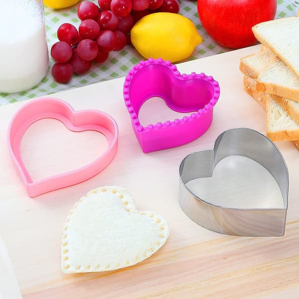 6 st Skorpfria Smörgåsskärare DIY Kakformar Röd Red 6 Pcs