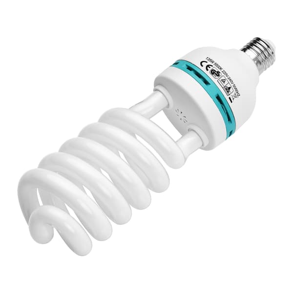 Spiral Fluorescent Light Bulb 135W 5500K Daylight E27 Socket Energy Saving for Studio Photography Video Lighting
