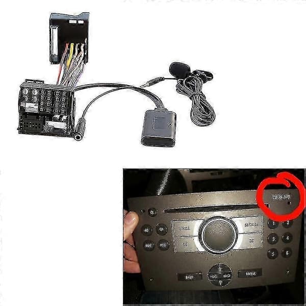 Håndsfrit Mobilopkald Adapter Bluetooth 5.0 Aux Kabel til Opel Cd30