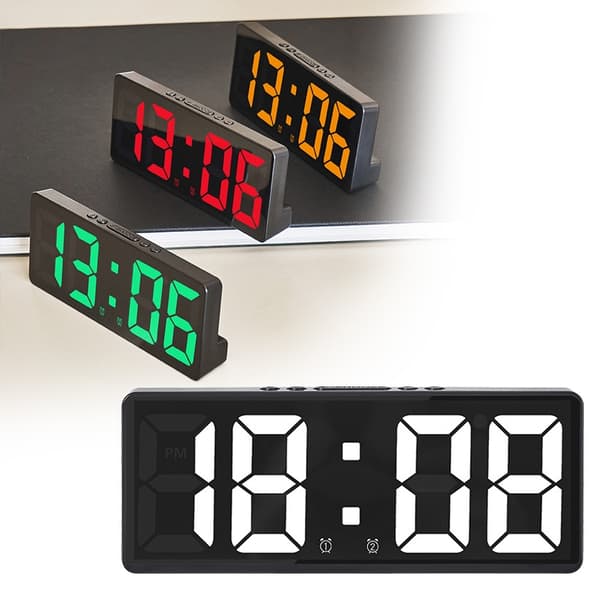 Vækkeur med LED-display Rød Red R\u00f6d