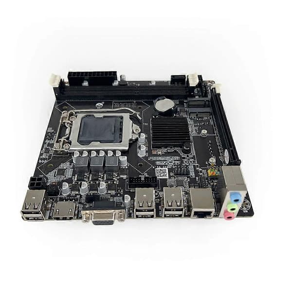 H61S 1155 Pin DDR3 Moderkort Bärbar Huvudkort DNF Studio Stöder M.2 I3 I5 CPU H61 17x17 Black
