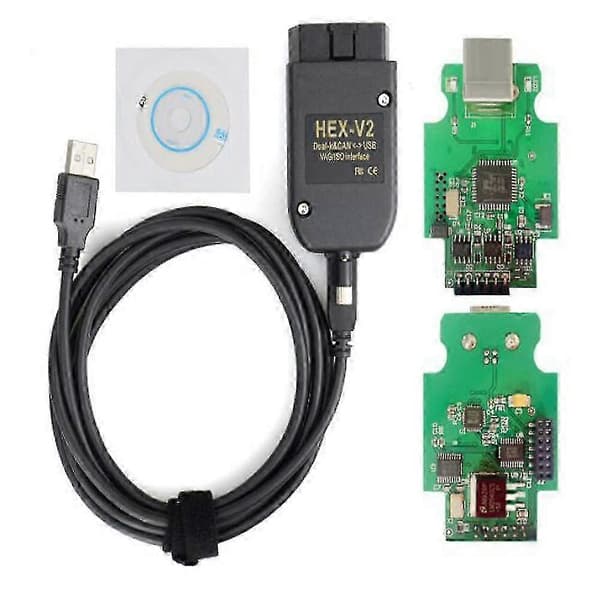 HEX V2 diagnoseværktøj til VAG COM 22.3.1 med OBD2 scanner RUSRussian