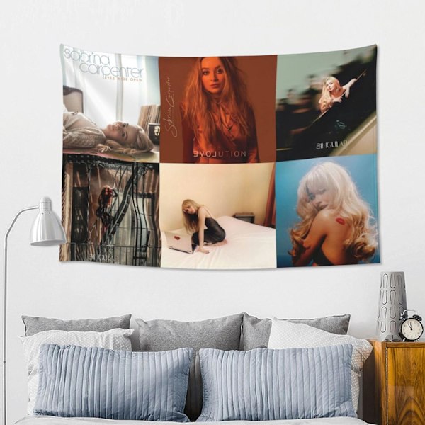 WUGXCOLL Sabrina Carpenter Tapestry Väggbonad College Sovsal Väggkonst Flagga Party Dekoration Banner Bakgrund Heminredning Sovrum Och Vardagsrum Color1 60x40in