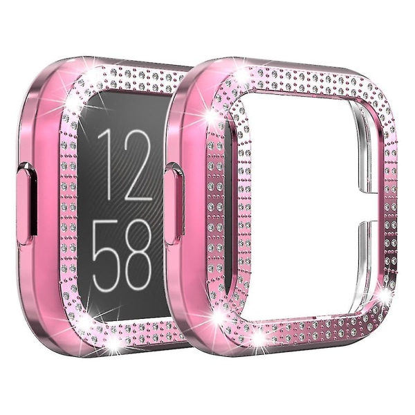 Snygg Rhinestones Smart Watch Skyddsplätering Cover Case Shell Fo Red