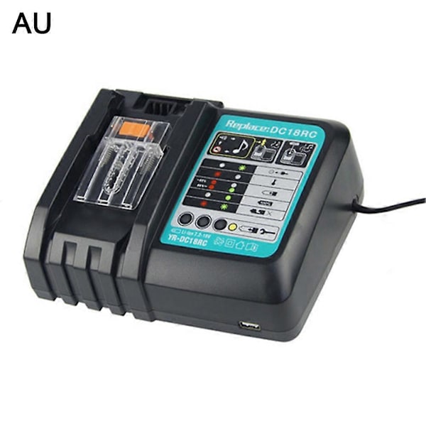 Batterioplader til Makita 14V-18V BL1815 BL1840 BL1830 DC18RC Erstatning Mengxi AU Plug