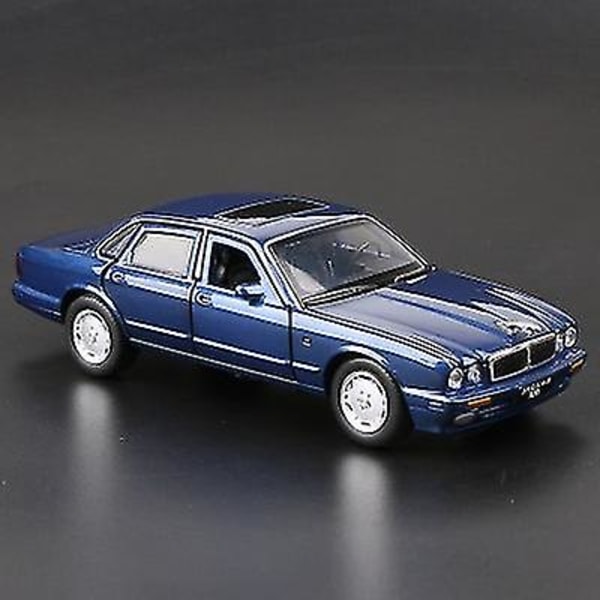 1:32 Jaguar Xj6 Legering Klassisk bilmodell Diecast Simulering Metallleksaksfordon Bilmodellkollektion Ljud Ljus Barnleksakspresent Ingen låda Blue