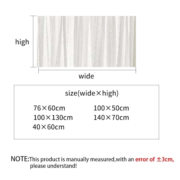 Ranskalaistyylinen aaltoileva pitsiverho keittiöön, lyhyet verhotangot, verhot yhteensopivat ikkunoiden, olohuoneen, häiden ja makuuhuoneen sisustuksen kanssa Curtain W100xH130cm