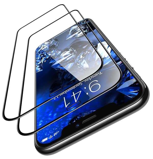 Kompatibel med iPhone 11 Pro Max - 2-pack Full Täckning Härdat Glas - Full Passform 50 iPhone 11 Pro Max