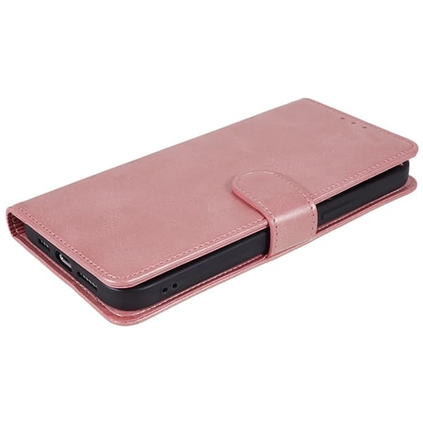 Motorola Moto G55 5G Plånboksfodral Läder Roséguld