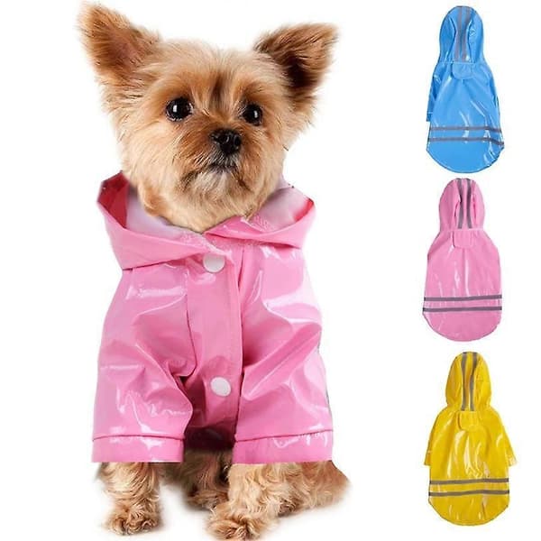 Lett Regnfrakk til Hund med Pustende Regnponcho og Hette Blue M