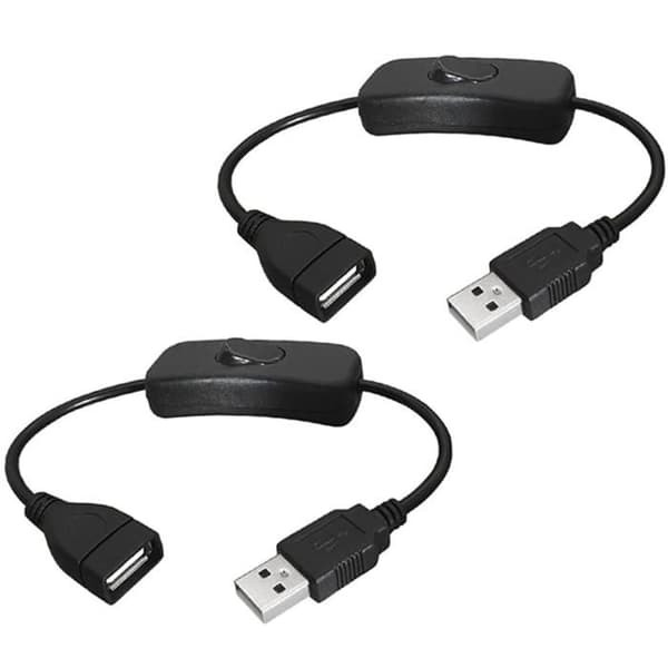 2-delt USB han til hun kabel med tænd/sluk-knap, inline USB forlænger vippekontakt