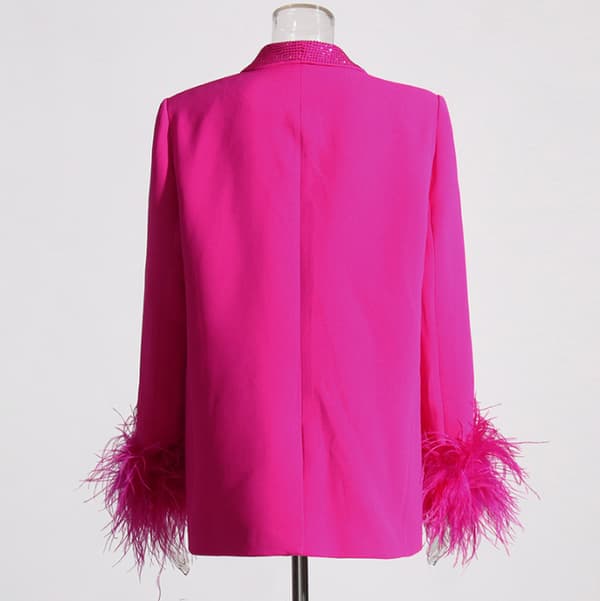 Kvinders Langærmet Blazer Casual Jakke M