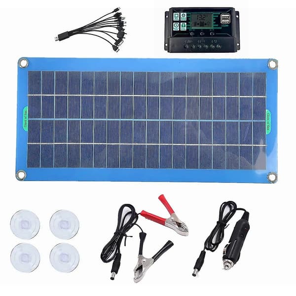 300w Solcellepanel 12v 5v Dobbel Usb Monoin Solceller Lader -5
