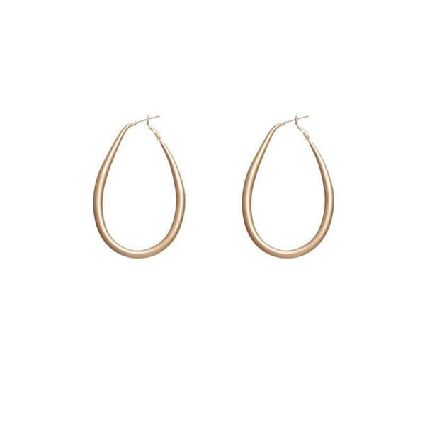 XJYDNCG Dameøredobber - Minimalistisk stil - Oval form - Gull