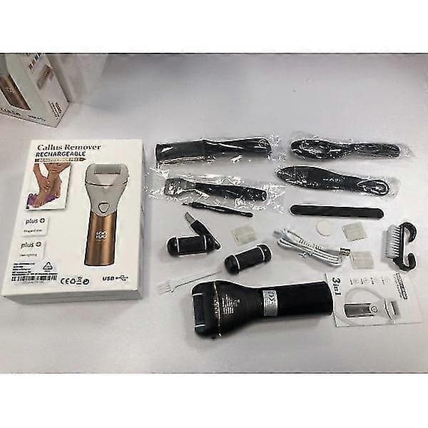 Electric Foot File with Various Accessories Rechargeable Black