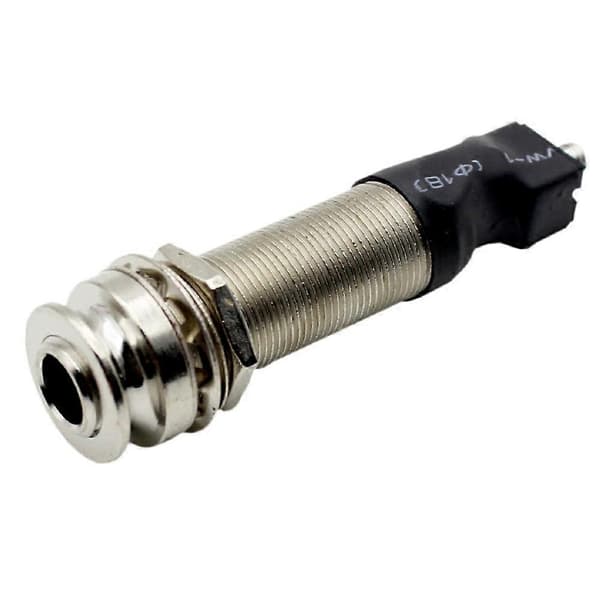 Bærbar Guitar Endpin Preamp Pickup Bridge Saddle 6.35mm Jack Socket Ukulele Cylinder Akustisk Pickup Tilbehør