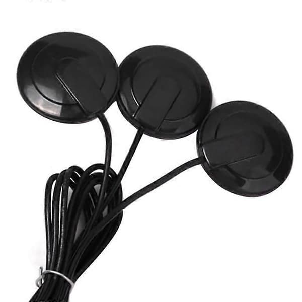 Gitarr Pickup Piezo Mikrofon Pickup 3 Transducer Pickup System för Akustisk 6.35mm Jack (Svart)