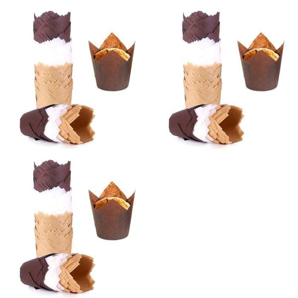 600 Styk Tulip Cupcakeforme Opgraderede Bagepapir Muffinforme til Bagning af Cupcakes