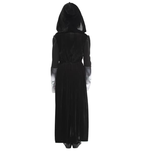 Halloween skelet spøgelseskostume til piger M
