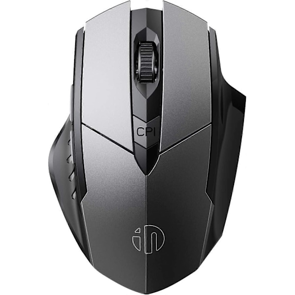Bluetooth Mus, Oppladbar Trådløs Mus Multi-Enhet (Tri-Mode: BT 5.0/4.0+2.4Ghz), Stille, 3 DPI Justering, Ergonomisk Optisk Bærbar Mus