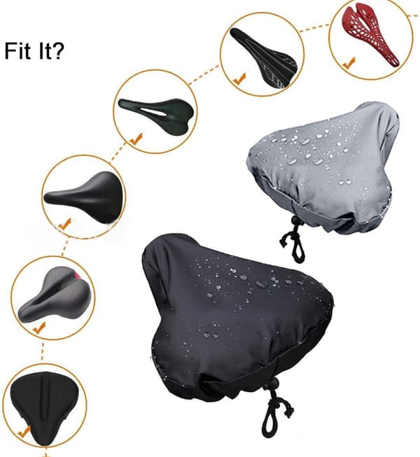 2-pack Waterproof Bicycle Saddle Covers - Rain Saddle Covers