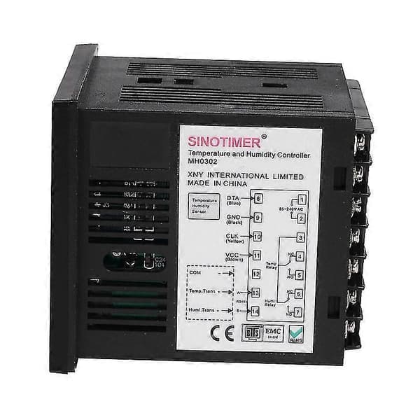Temperatur- og fuktighetskontroller, MH0302 Panelmontert digital temperatur- og fuktighetskontroller Utgave 0703