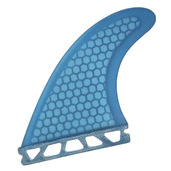 Surf Finner - Sæt med 3 mørkeblå Thruster Finner, Glasfiber med Tab