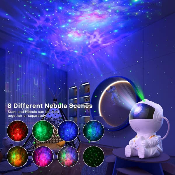 Astronaut Galaxy Projector Starry Sky Night Light Projector with Remote Control, USB Powered 360° Adjustable Spaceman Light Projector_Special Gifts