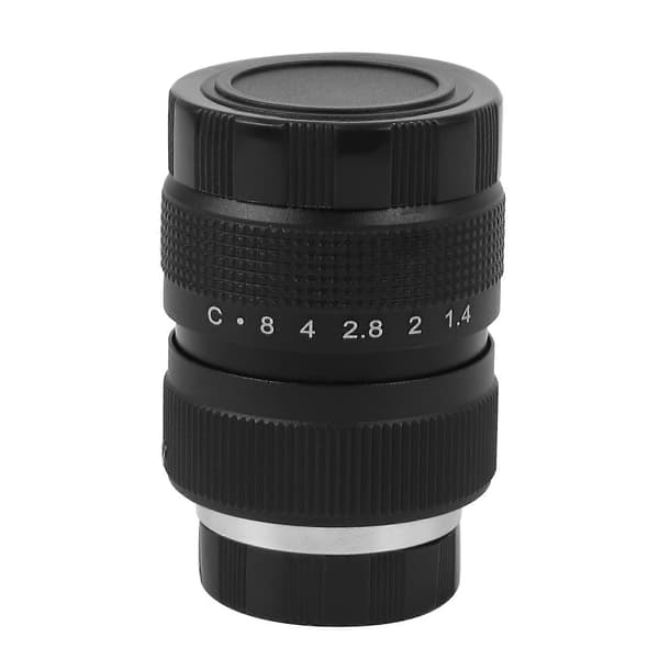 Fjernsyn TV-objektiv/CCTV-objektiv til C-mount kamera 25mm F1.4 i sort