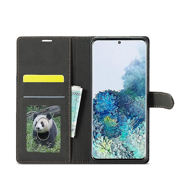 Til Samsung Galaxy S20+ Forwenw F1 Serie Mat Stærk Magnetisme Horisontal Flip Læder Etui Med Holder & Kort Slots & Pung & Fotoramme Black
