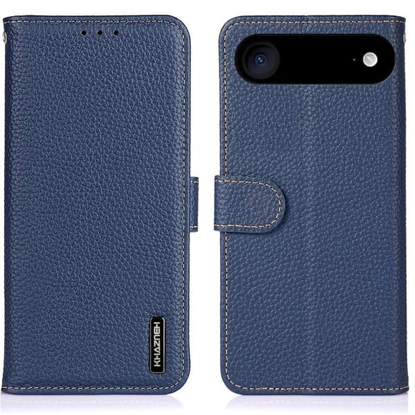 KHAZNEH iPhone Air Wallet Case Genuine Leather - Blue
