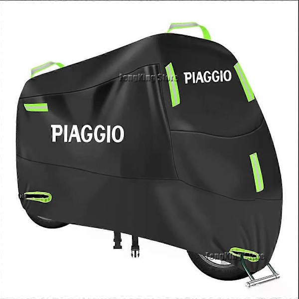 Piaggio BQY BYQ FLY Liberty Medley 150 -moottoripyörän suojapeite, UV-suojattu, pölytiivis, lumitiivis, ulkokäyttöön, sateenkestävä, vedenpitävä black L for 180cm