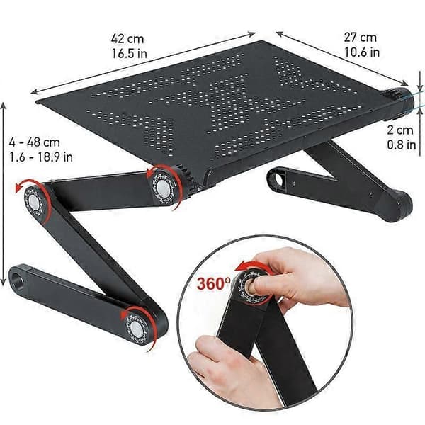 Tatkraft, Newton - Fleksibelt Laptopbord sort