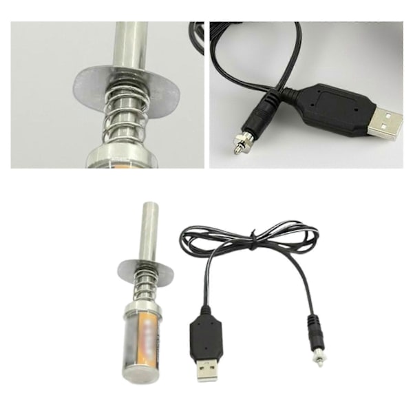 Nitro Gløderørsstarter med USB-oplader 1800mah Nitro Motor RC Bil NYd2