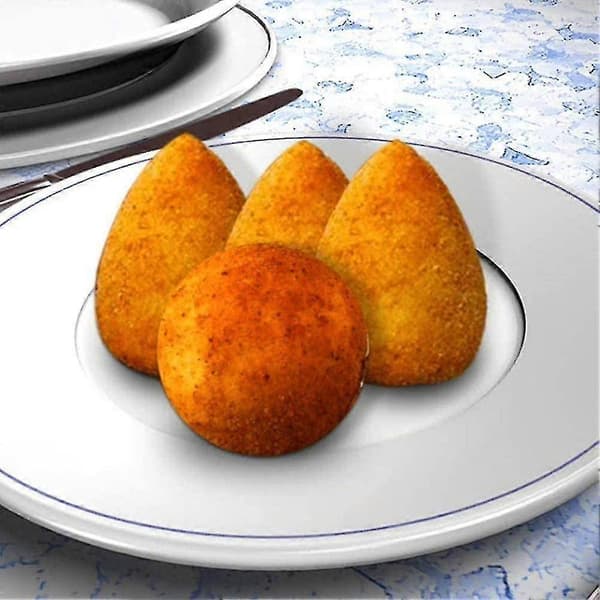 Arancini Maker Form, DIY Risbolleform, multifunktionel Risbolle Maker Shake, hjemmelavet Fyldt Kød Point Bolde 25-26s