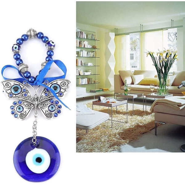 Turkiskt blått hänge med onda ögat hängande hänge Amulett Välsignelse Väggdekor Heminredningsskydd Muslim Lycka till Inflyttningspresent