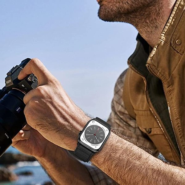 Loop-ranneke yhteensopiva  kellon rannekkeen kanssa 49mm 44mm 40mm 45mm 41mm 42mm 38mm 49 mm Nylon bralet iwatch -sarja Ultra 8 7 se 6 5 3 spa gray Series S10 42mm